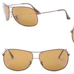 Ray-Ban 64mm Polarized Aviators Sunglasses.